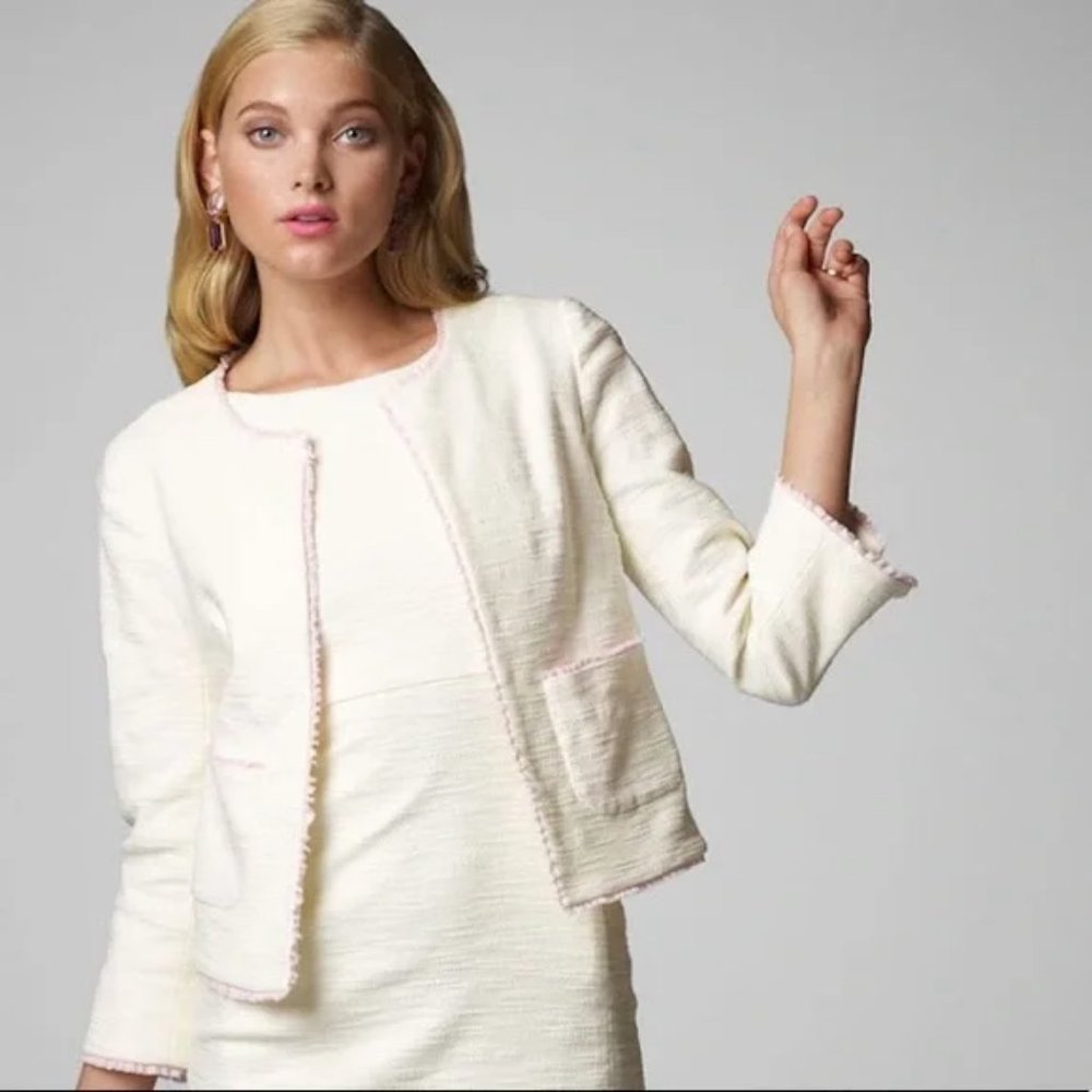 NWOT Lilly Pulitzer Idalee Blazer White Pink